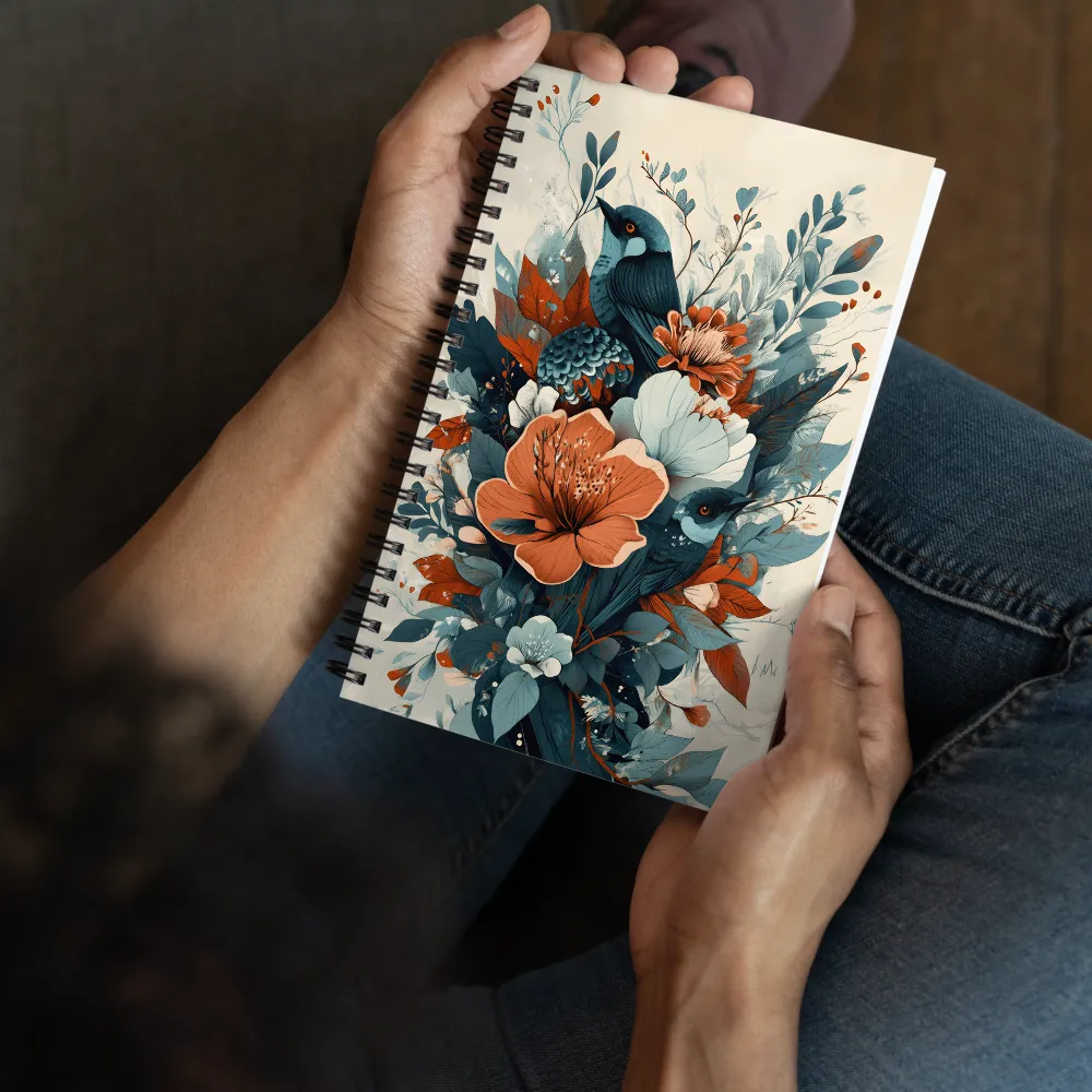 Avian Bloom Symphony 
 Spiral Notebook | 140 pages