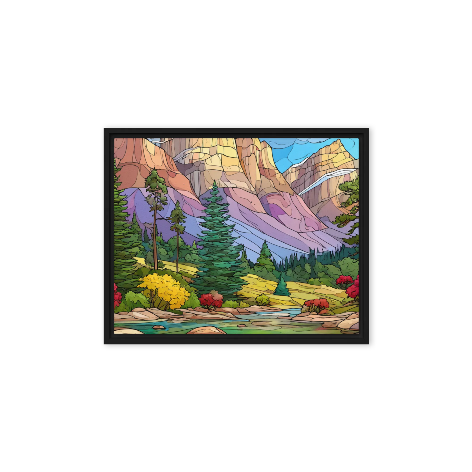 Stained Glass Mountain Valley