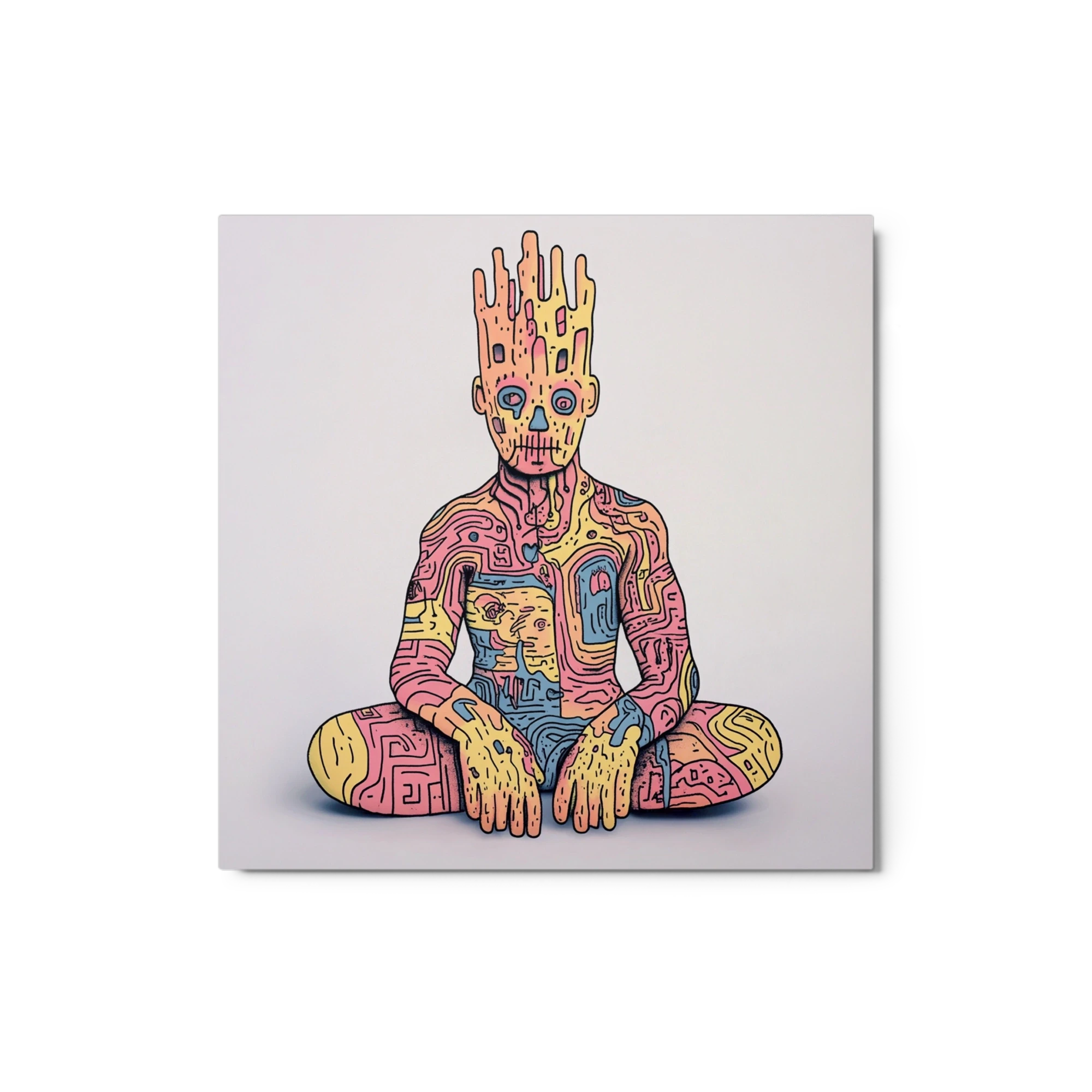 Colorful Surreal Human Figure