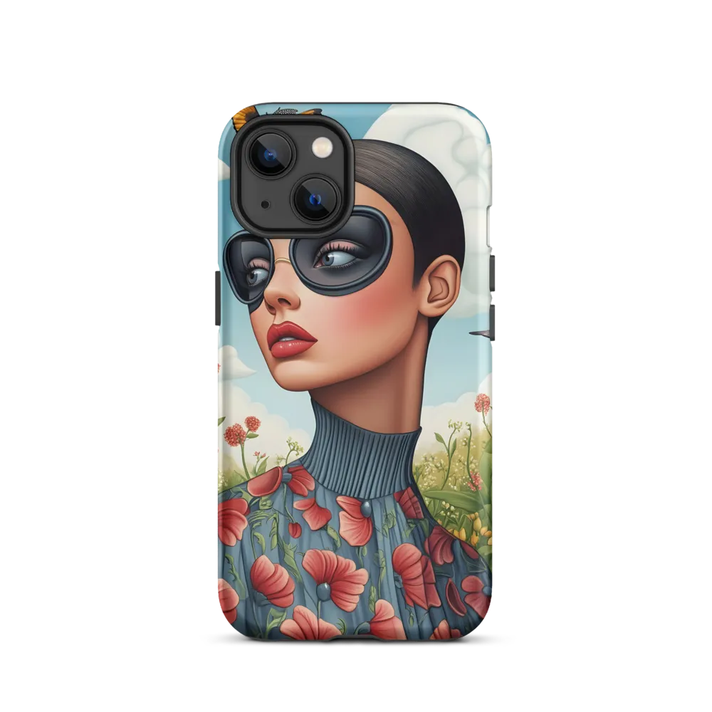 Surreal Portrait of a Woman with Butterflies | Phone Case