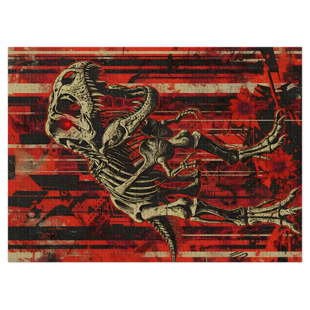 Crimson T. rex Skeleton | Jigsaw Puzzles