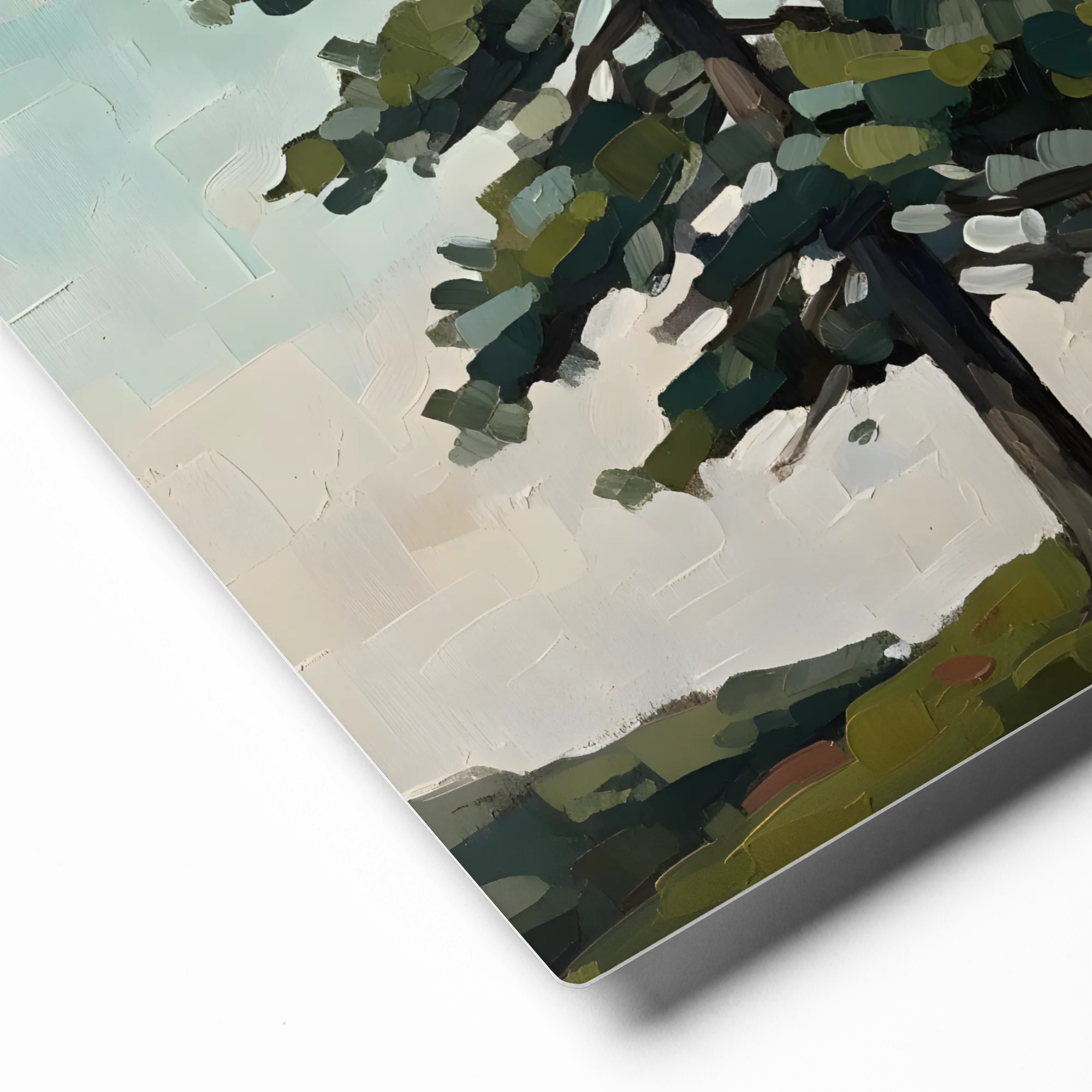 Lone Pine on Hill 
 Canvas with White Frame