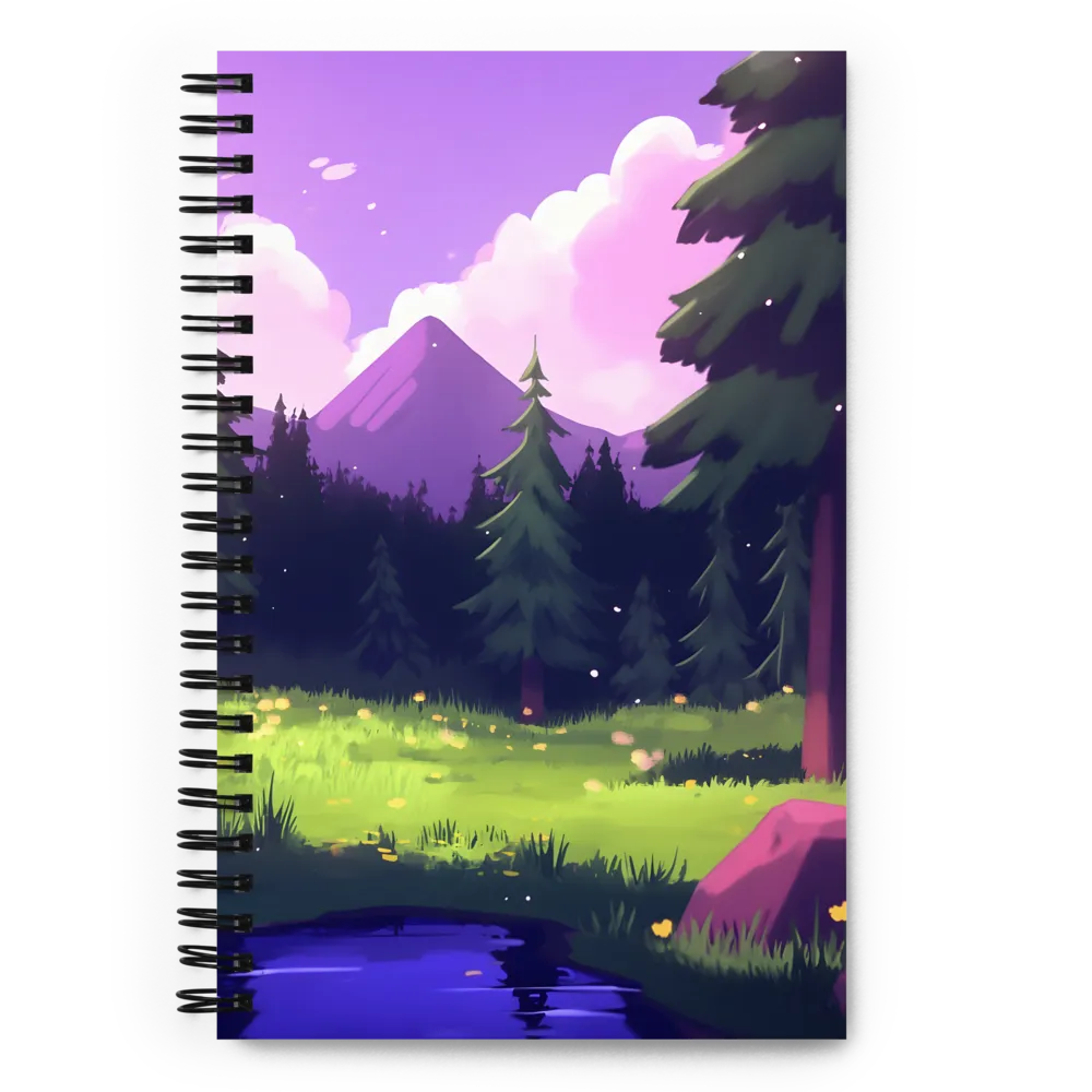 Enchanted Purple Forest 
 Spiral Notebook | 140 pages