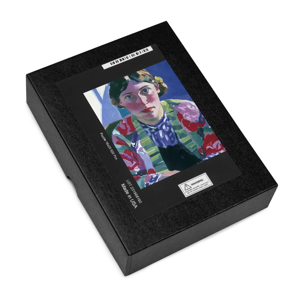 Portrait of a Woman in Vibrant Hues 
 Jigsaw Puzzle