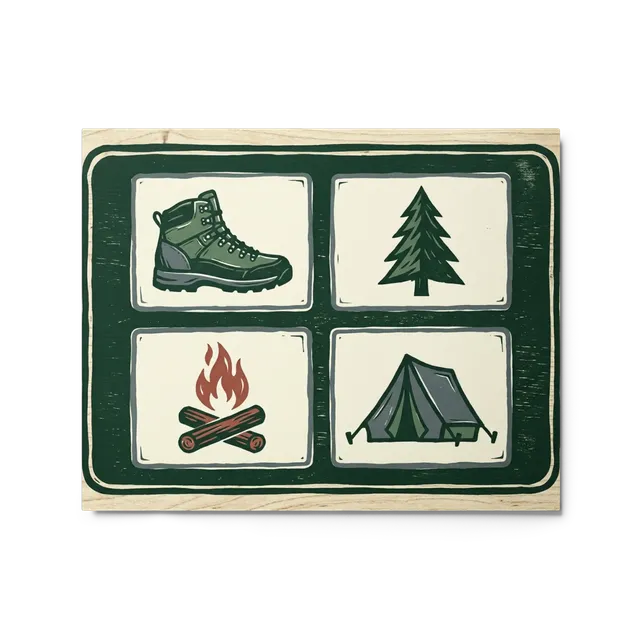 Rustic Camping Essentials | Art Print