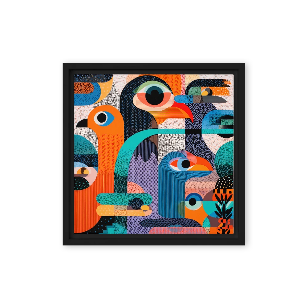Playful Geometric Birds | Art Print