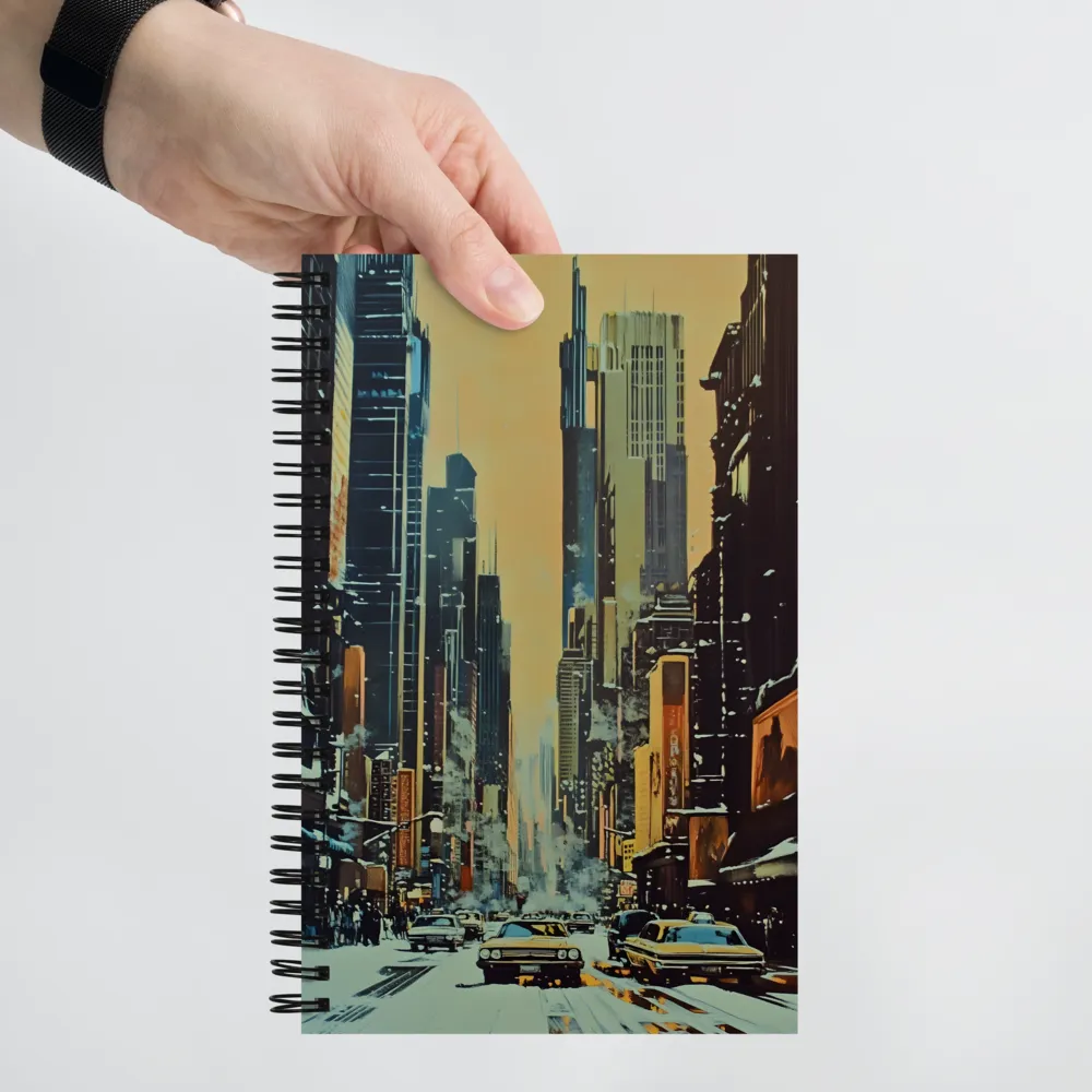 Winter Cityscape Painting 
 Spiral Notebook | 140 pages
