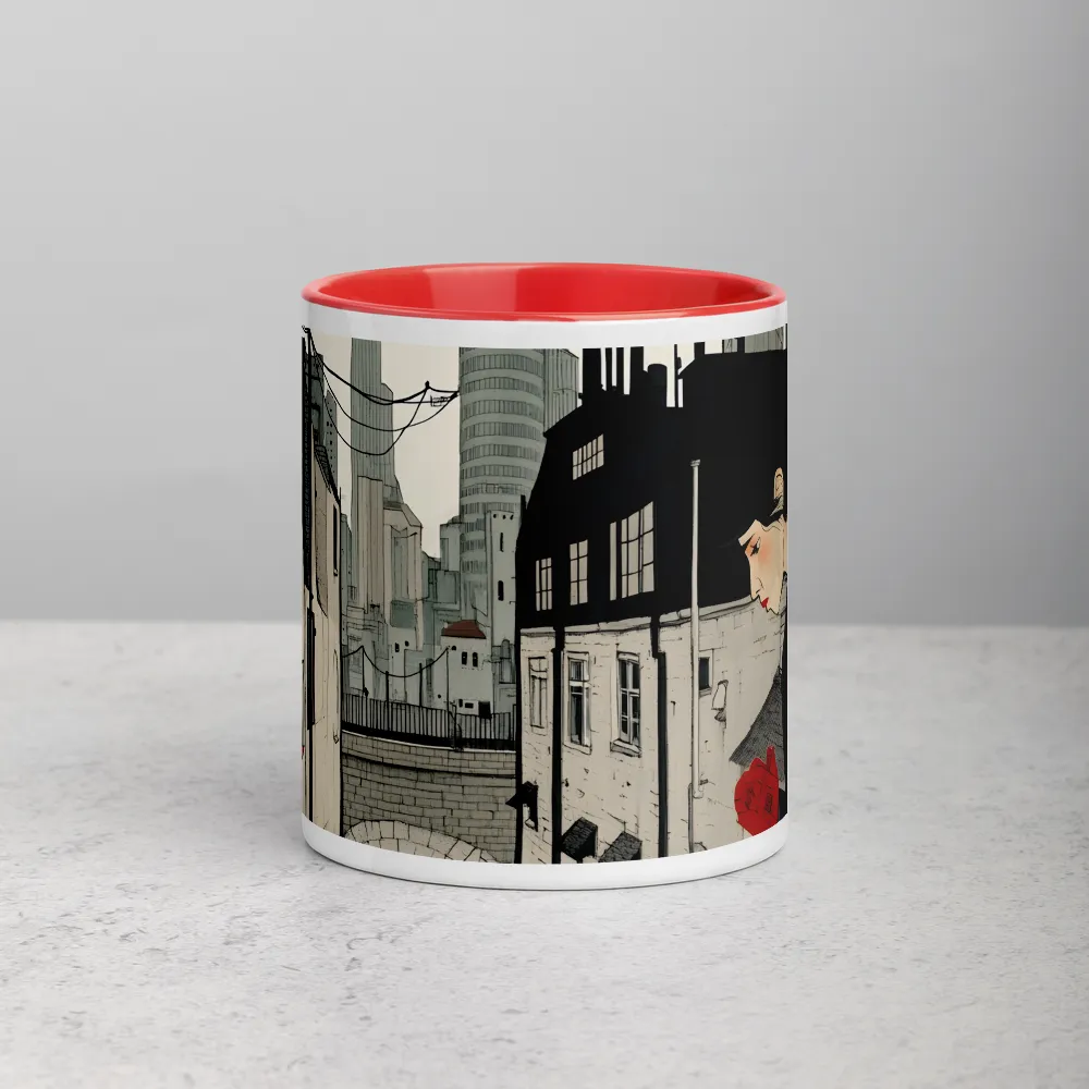 The Red Balcony 
 Mug with Golden Yellow inside