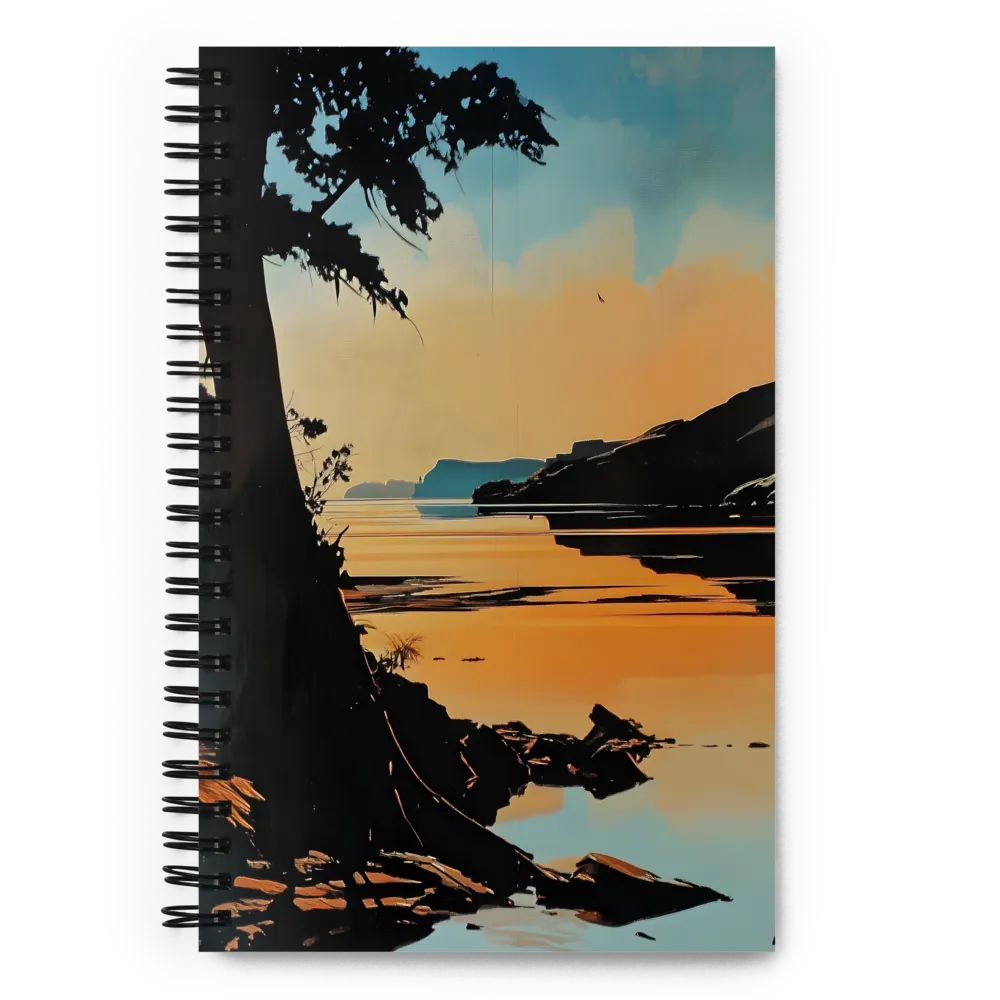 Twilight Coast Silhouette 
 Spiral Notebook | 140 pages