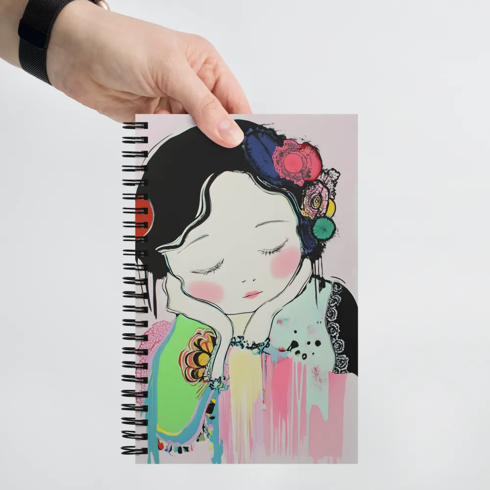 Neo-Ukiyo-e Dripping Dream 
 Spiral Notebook | 140 pages