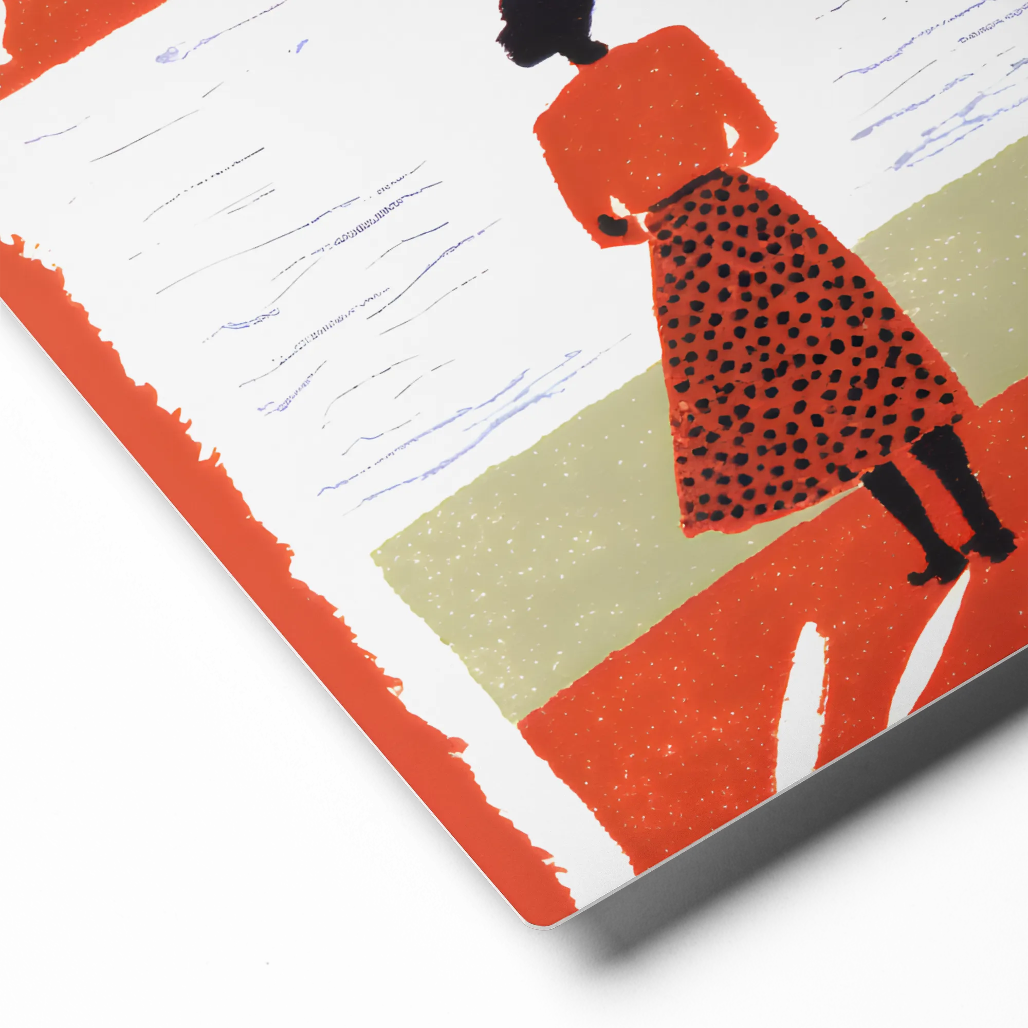 Solitary Woman Among Leaves | Art Print