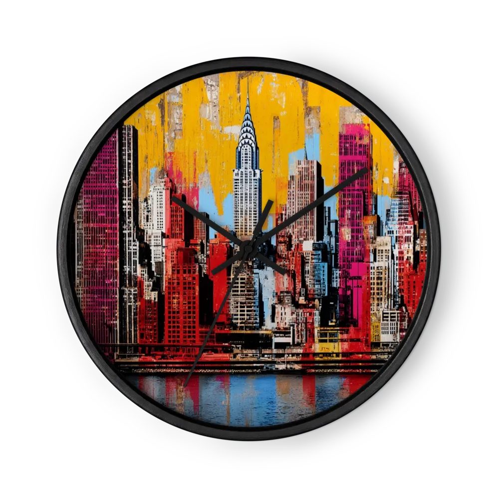 Chrysler Building Street Art | Wall Clock