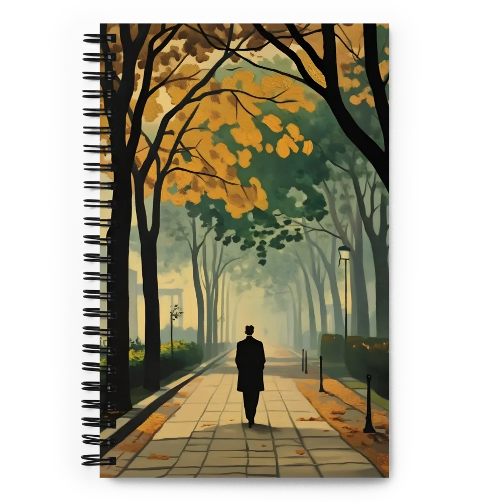 Solitary Stroll in Autumn 
 Spiral Notebook | 140 pages