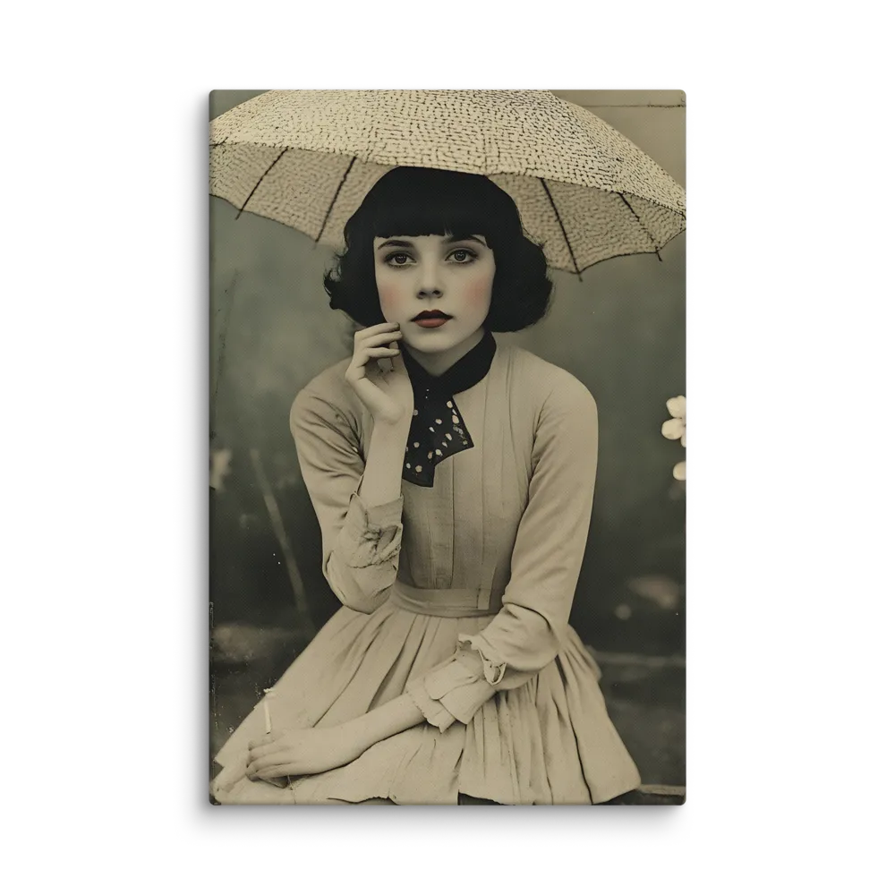 Hand-Colored Sepia Portrait 
 Canvas | 40″x 60″