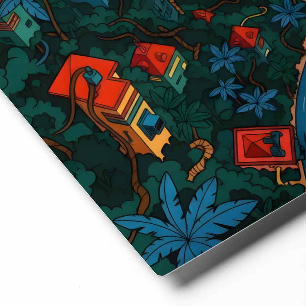 Hidden Canopy Village 
 Canvas | 14″x 14″