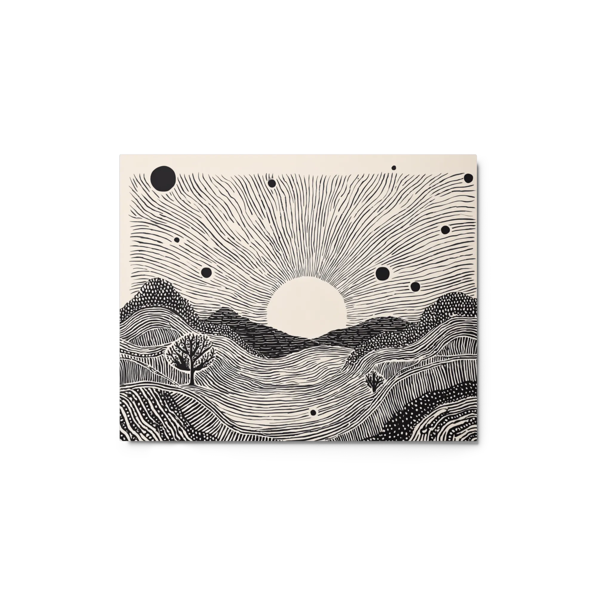 Radiant Solitude 
 Poster with Red oak Frame | 12″x 16″
