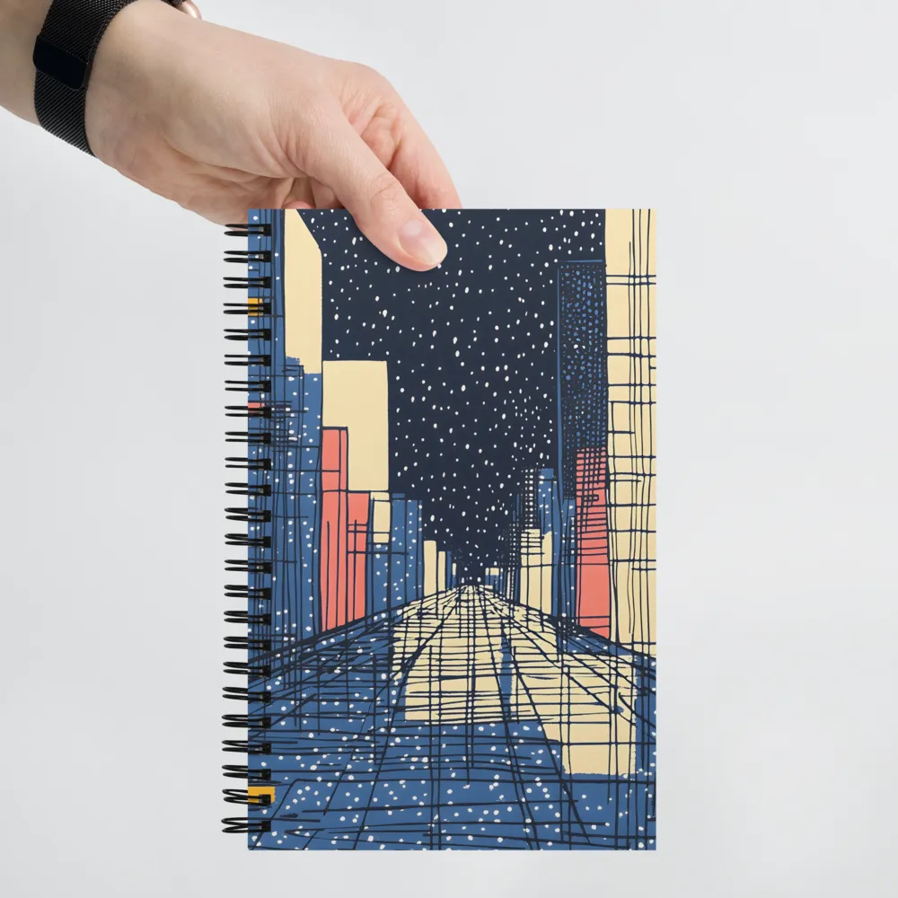 Urban Winter Night 
 Spiral Notebook | 140 pages