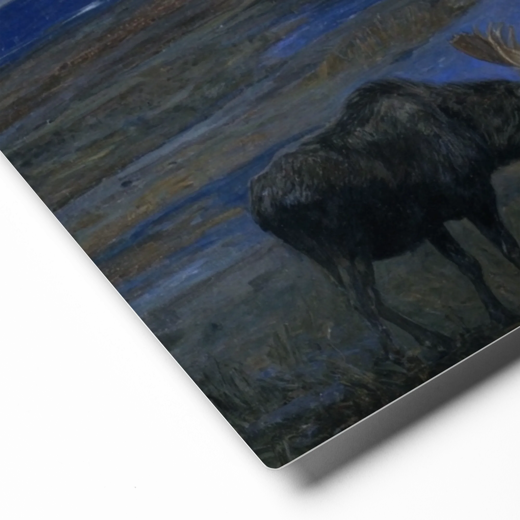 Moose in Moonlit Landscape | Art Print