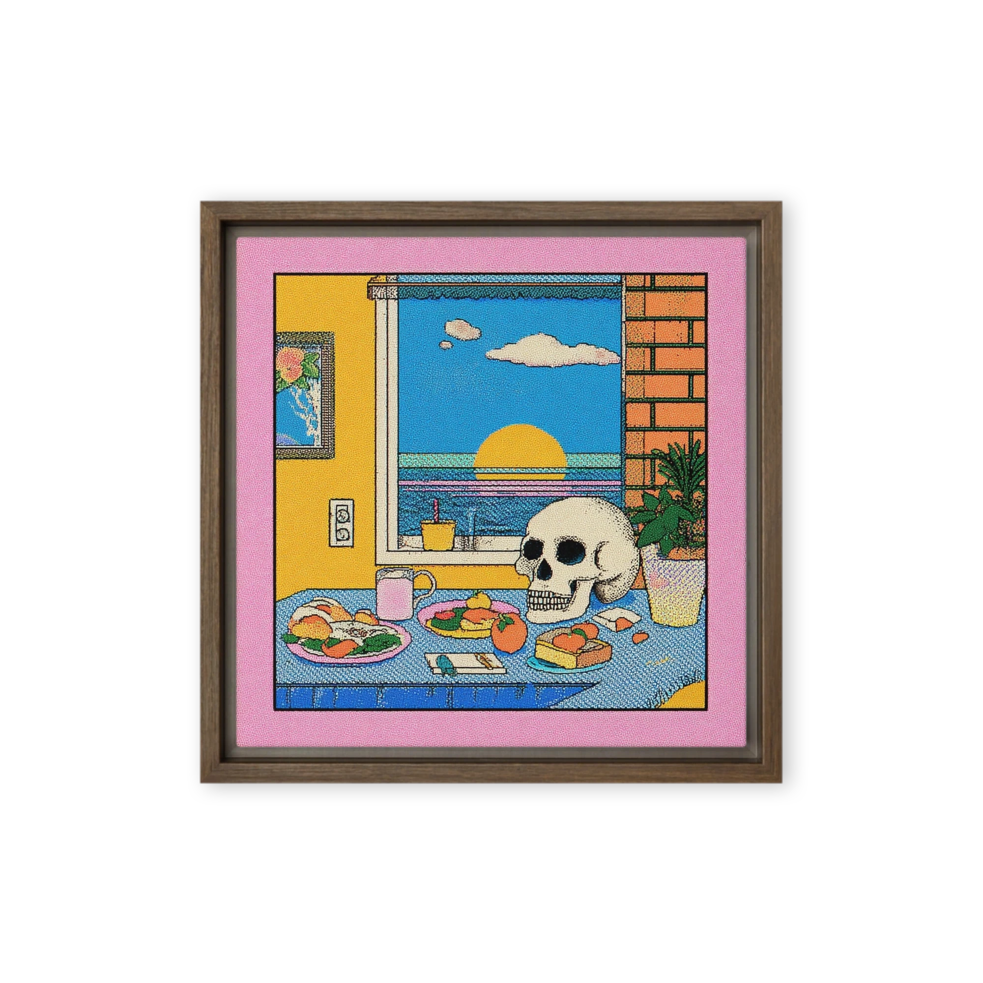 Still Life with Sunset and Skull