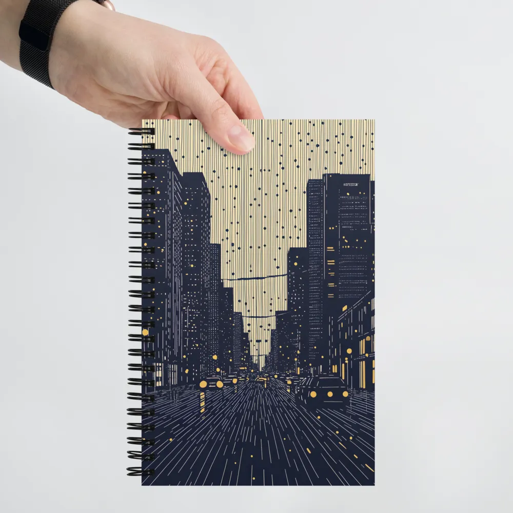 Midnight Urban Glow 
 Spiral Notebook | 140 pages