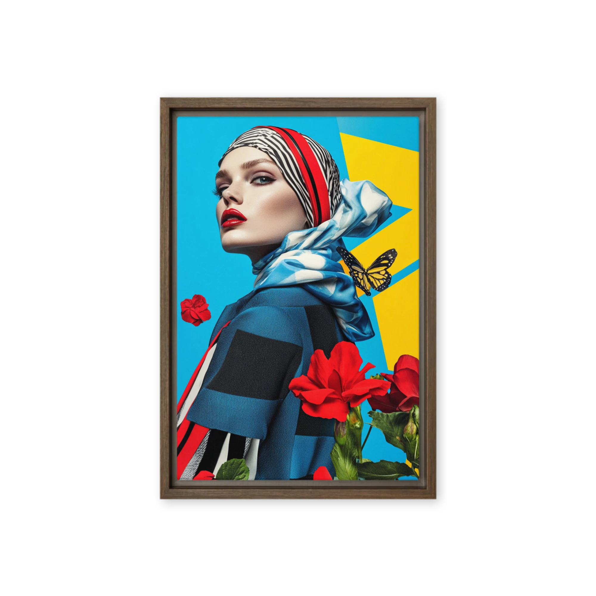 Modern Fashion Portrait with Butterfly
