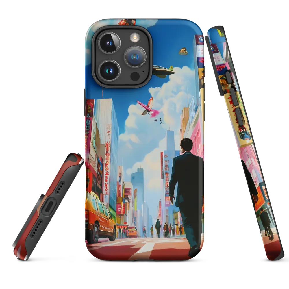 Surreal Cityscape with Businessman