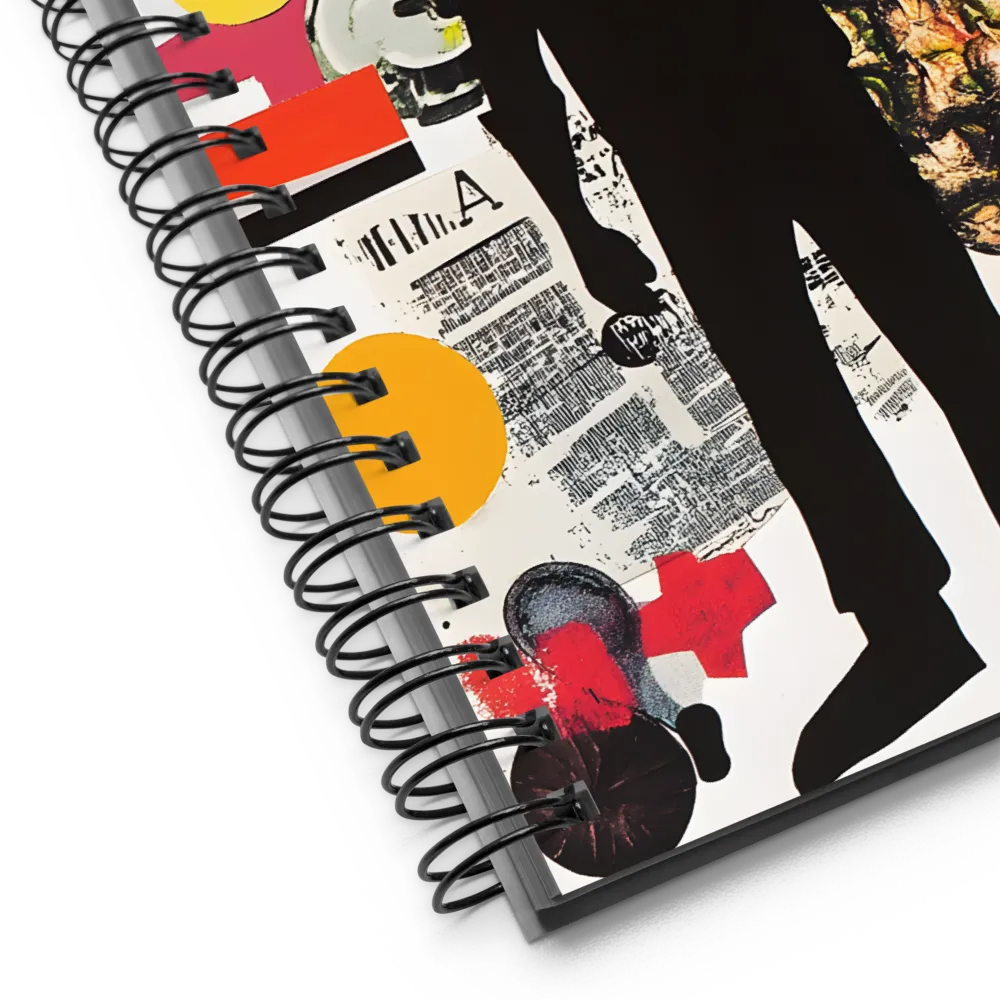 Man and Tropical Collage 
 Spiral Notebook | 140 pages