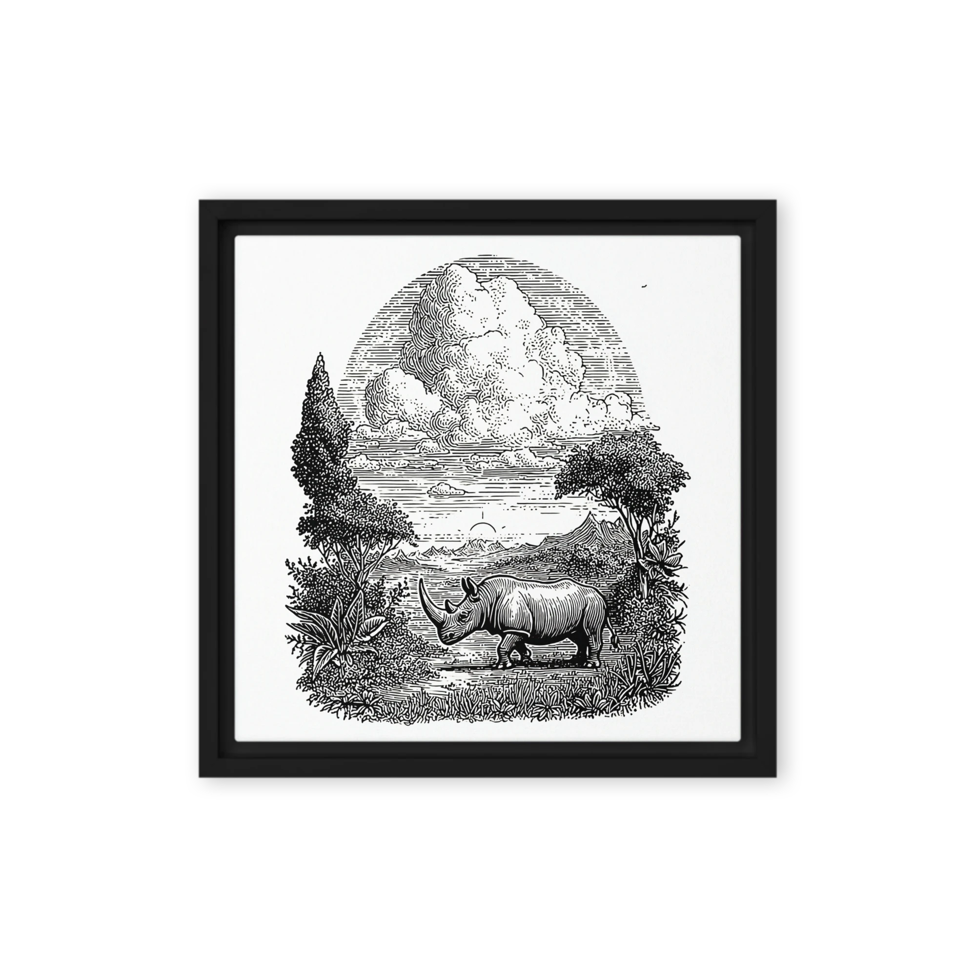 Rhino in the Savanna