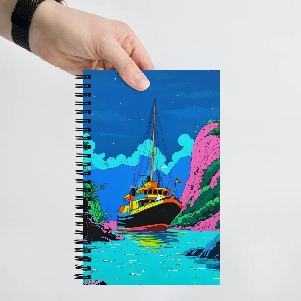 Neon Coastal Serenity 
 Spiral Notebook | 140 pages