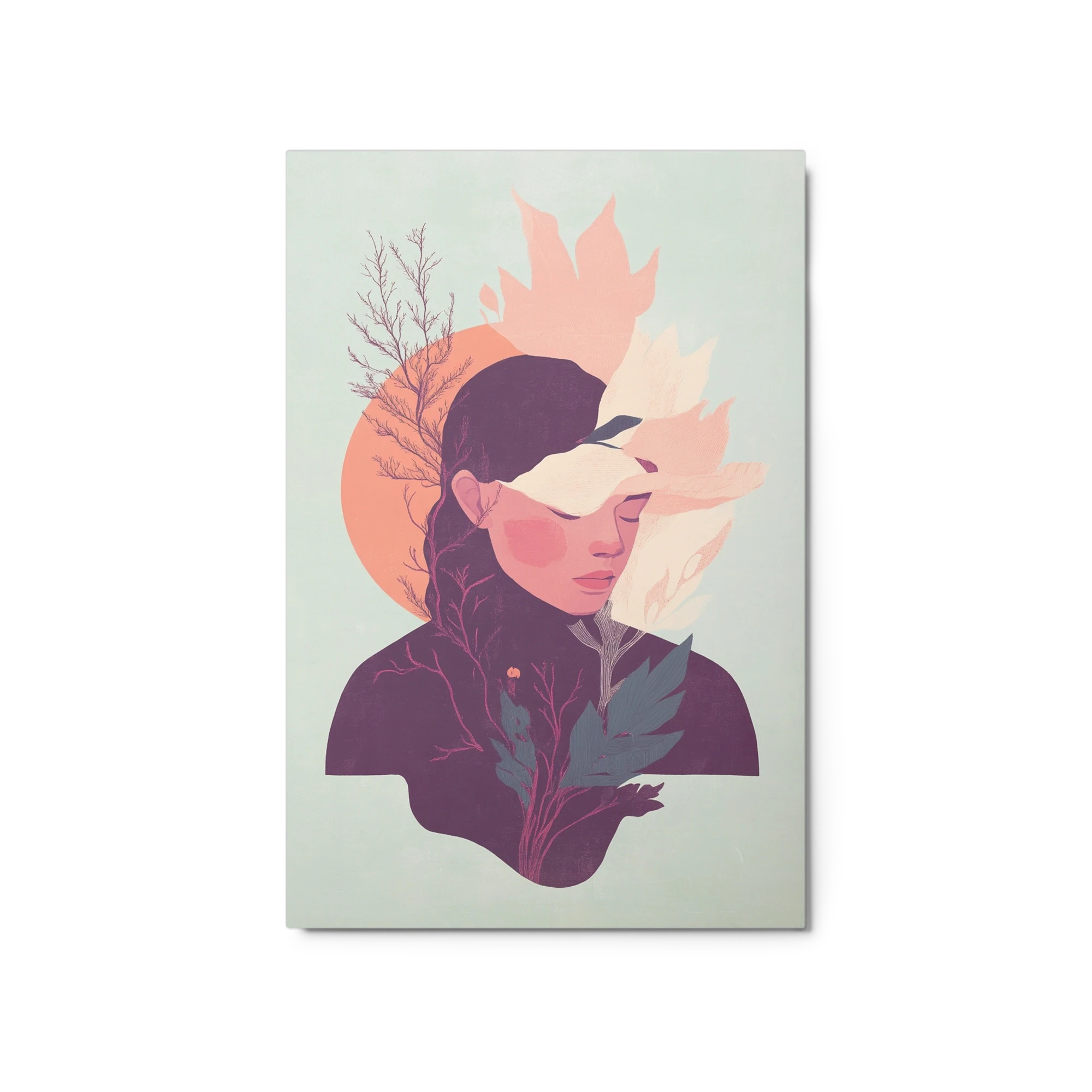 Surreal Portrait with Nature Elements