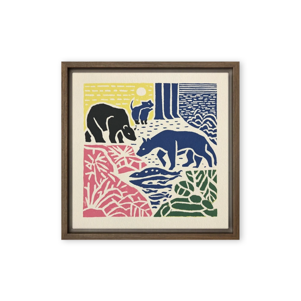 Bears by the River | Art Print