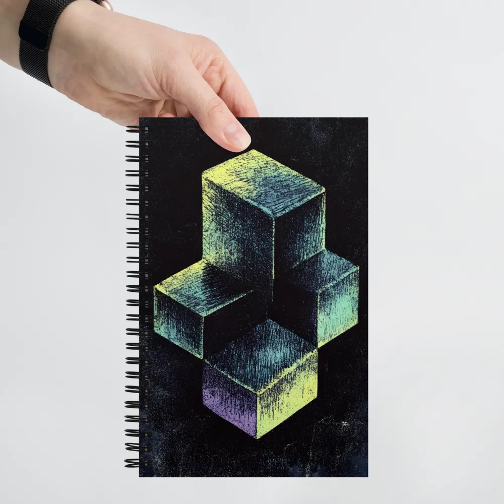 Isometric Cube Illusion 
 Spiral Notebook | 140 pages