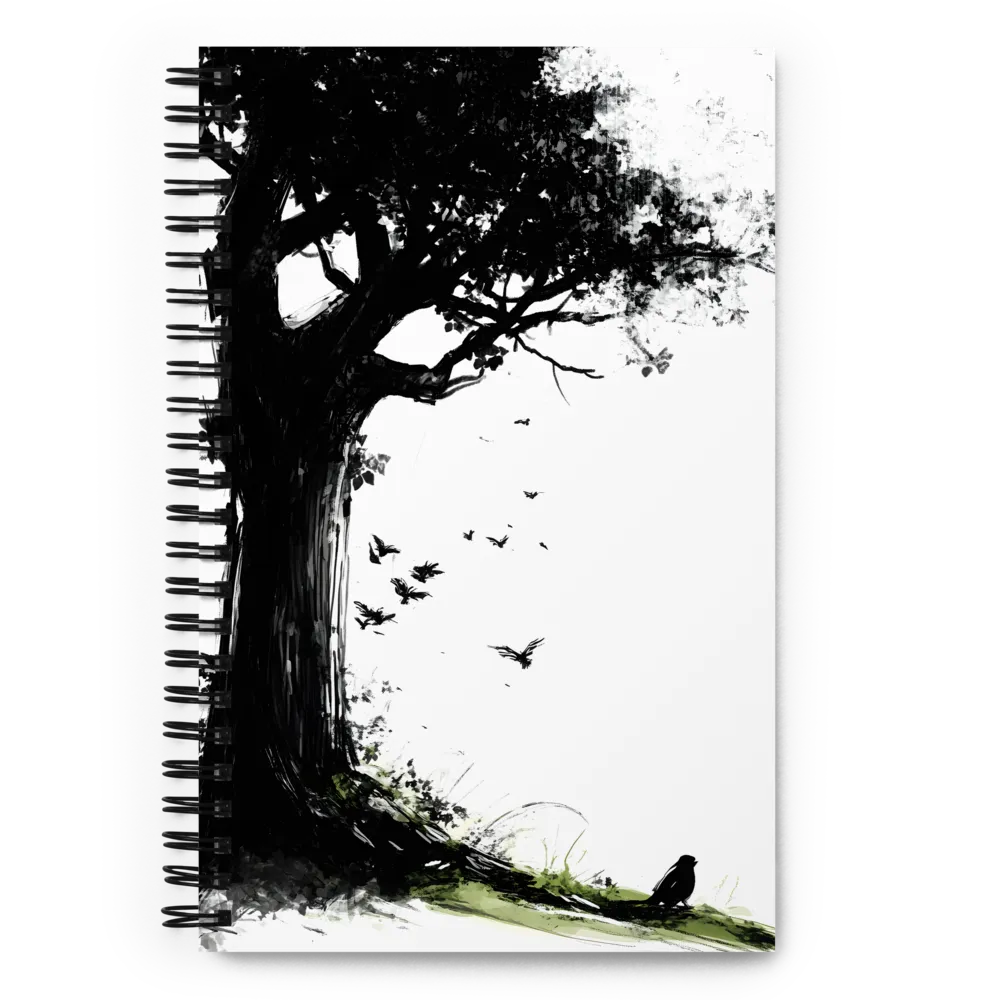 Lone Tree Silhouette 
 Spiral Notebook | 140 pages