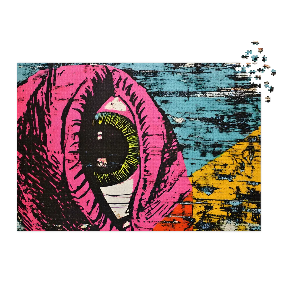 Olhar Intenso, Estilo Pop Art 
 Puzzle em caixa de metal