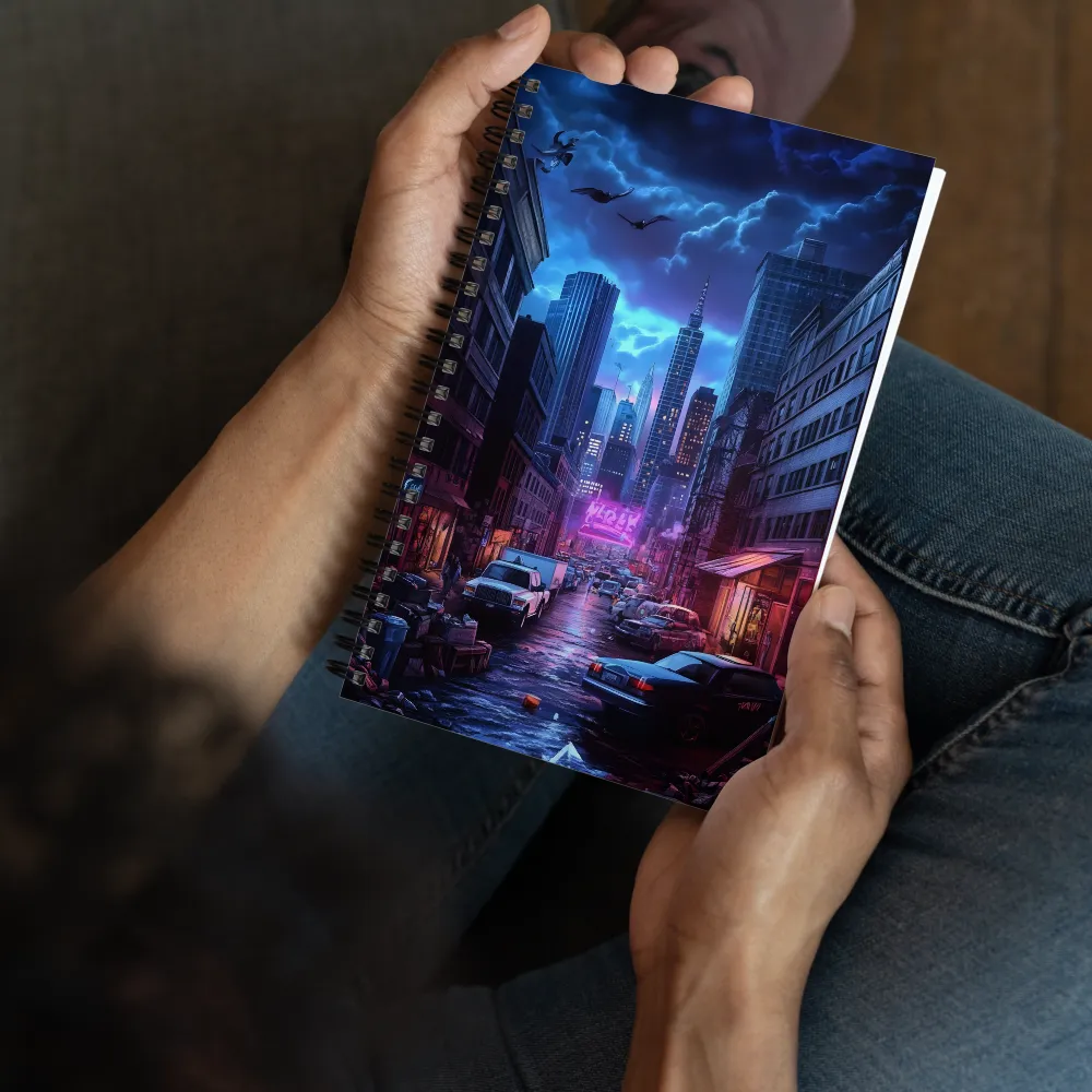 Neon Dystopia Reverie 
 Spiral Notebook | 140 pages