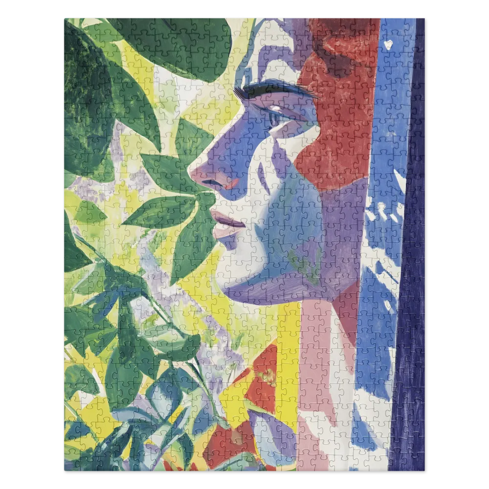 Vivid Botanical Profile 
 Jigsaw Puzzle in Tin Box
