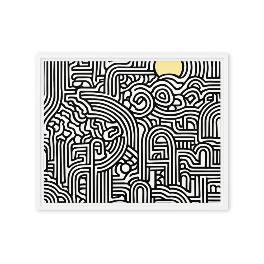 Solar Labyrinth 
 Poster with Red oak Frame | 18″x 18″
