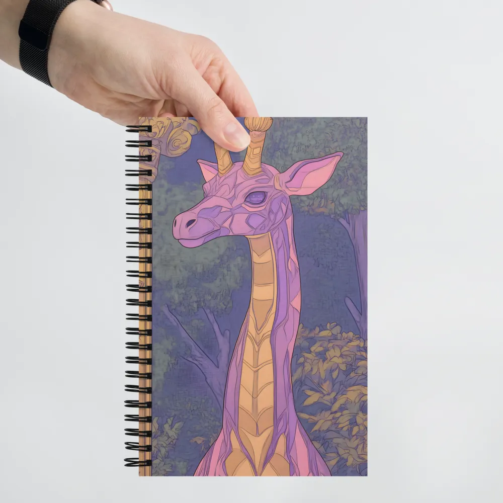 Art Nouveau Giraffe Portrait 
 Spiral Notebook | 140 pages