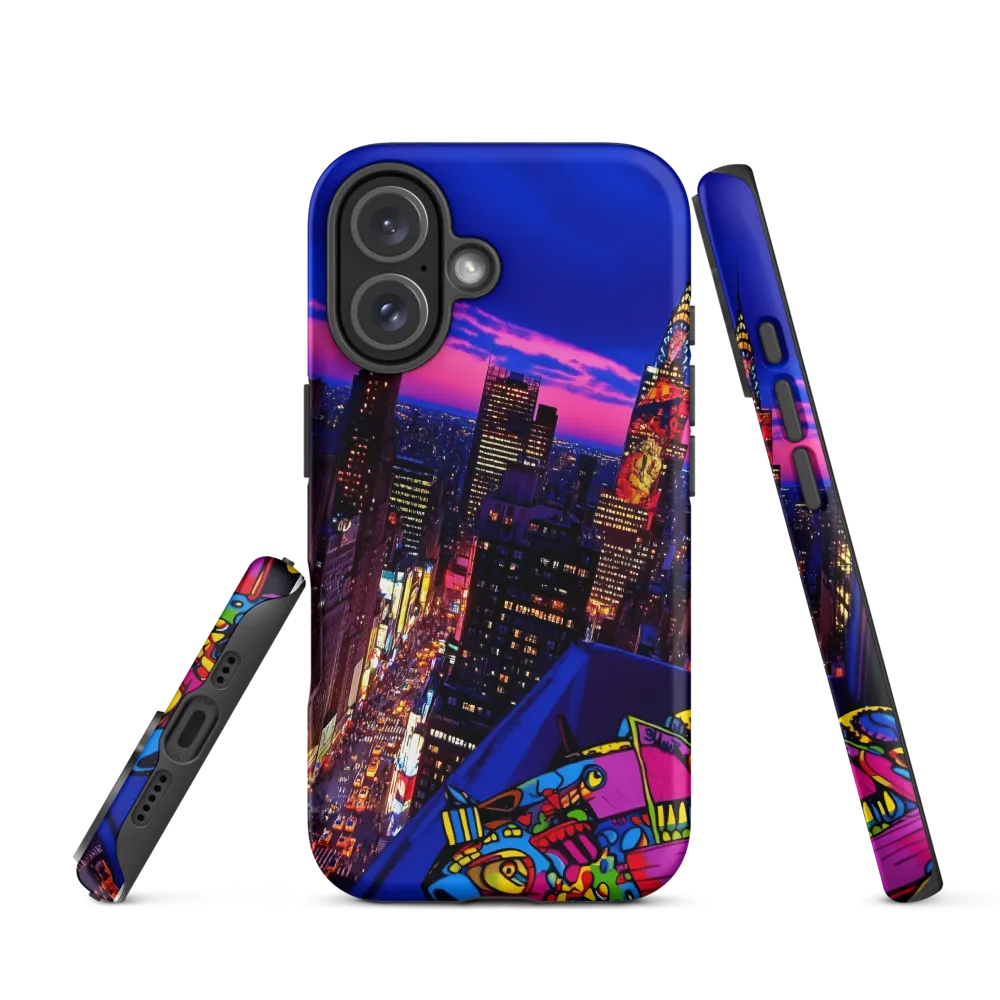 Times Square Cityscape with Neon Lights | Phone Case