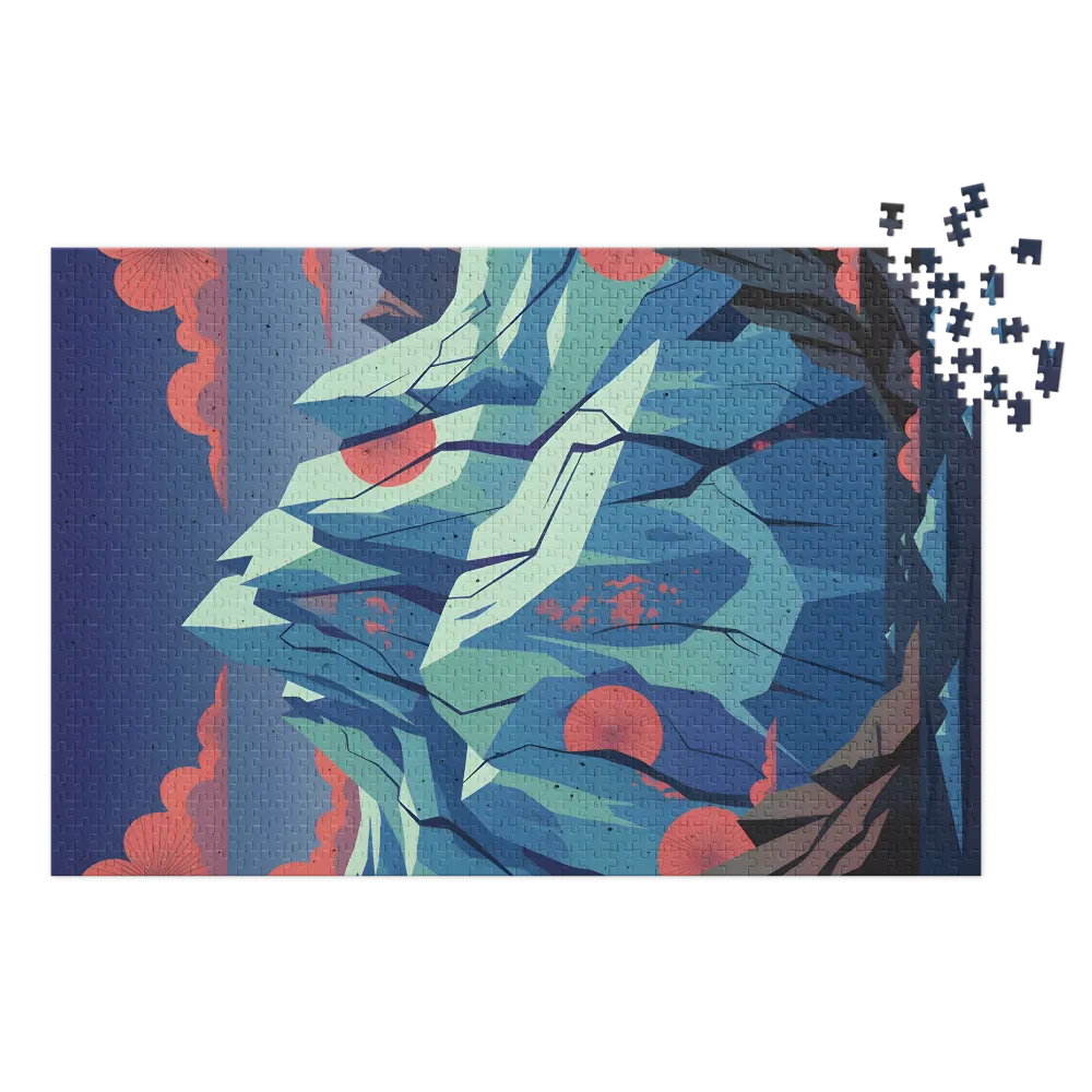 Geometric Mountain Vista