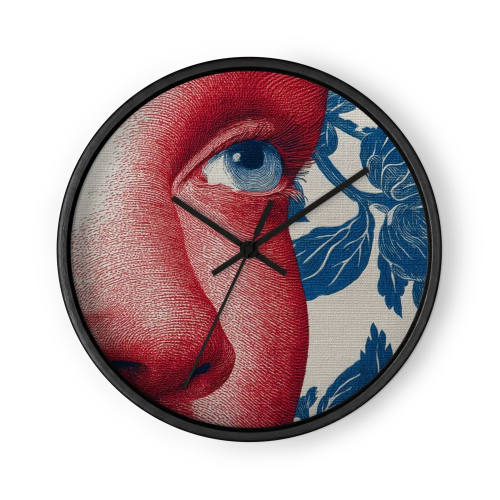 Crimson Engraving Vision | Wall Clock