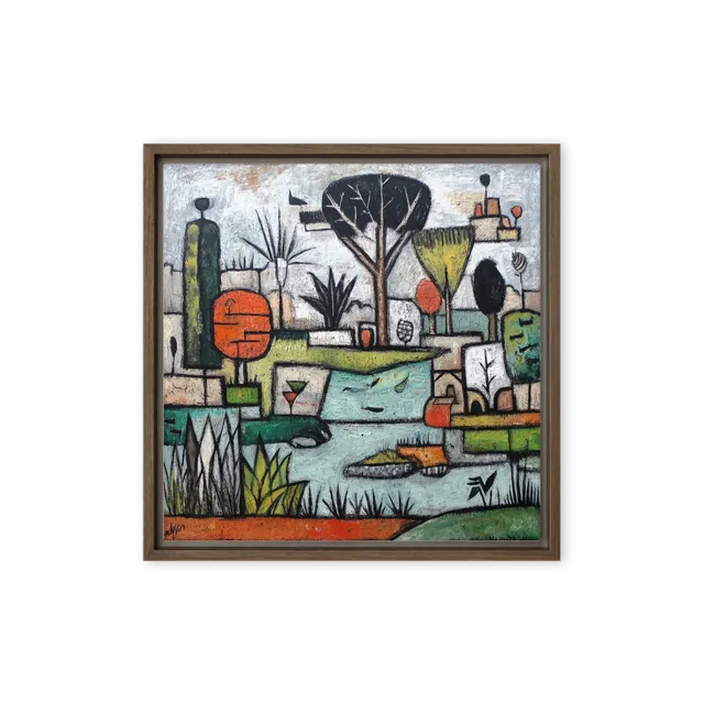Geometric River Landscape | Art Print