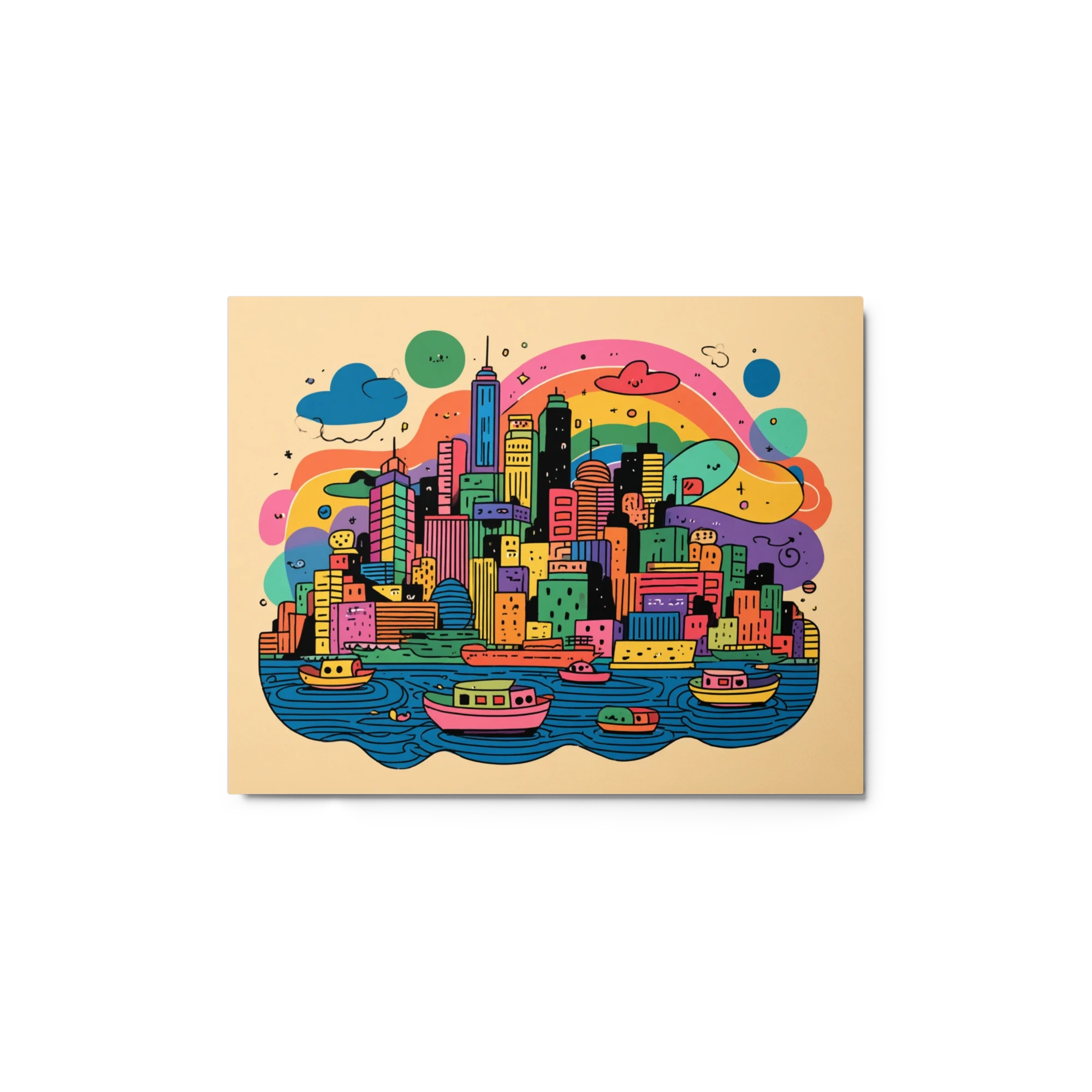 Doodle Waterfront Skyline