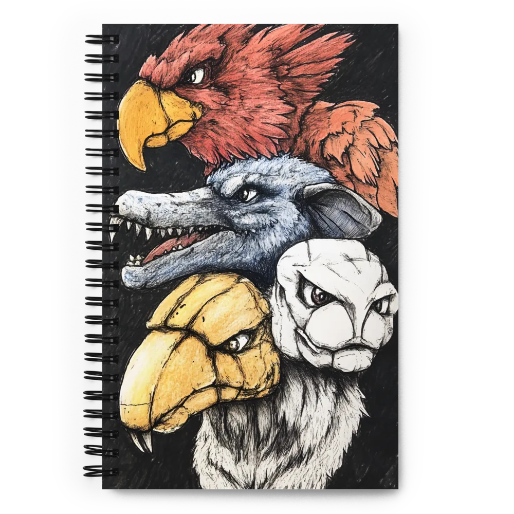 Fantastical Animal Heads 
 Spiral Notebook | 140 pages