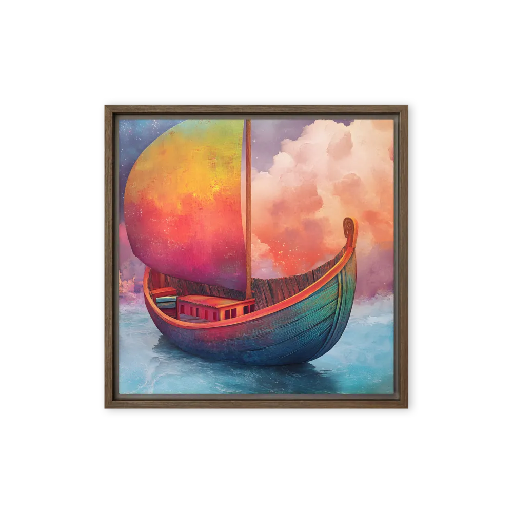 The Dream Voyager 
 Poster with Red oak Frame | 16″x 16″