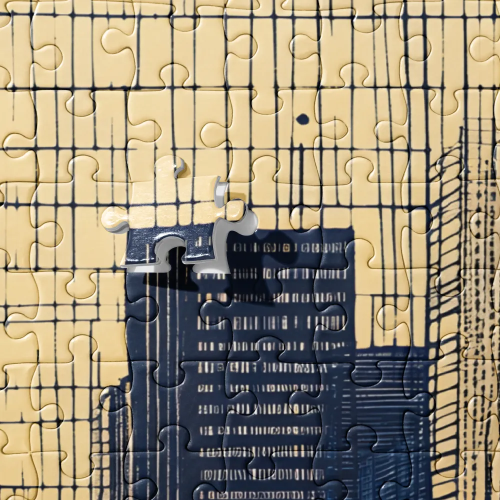 Urban Echoes: A Minimalist Cityscape