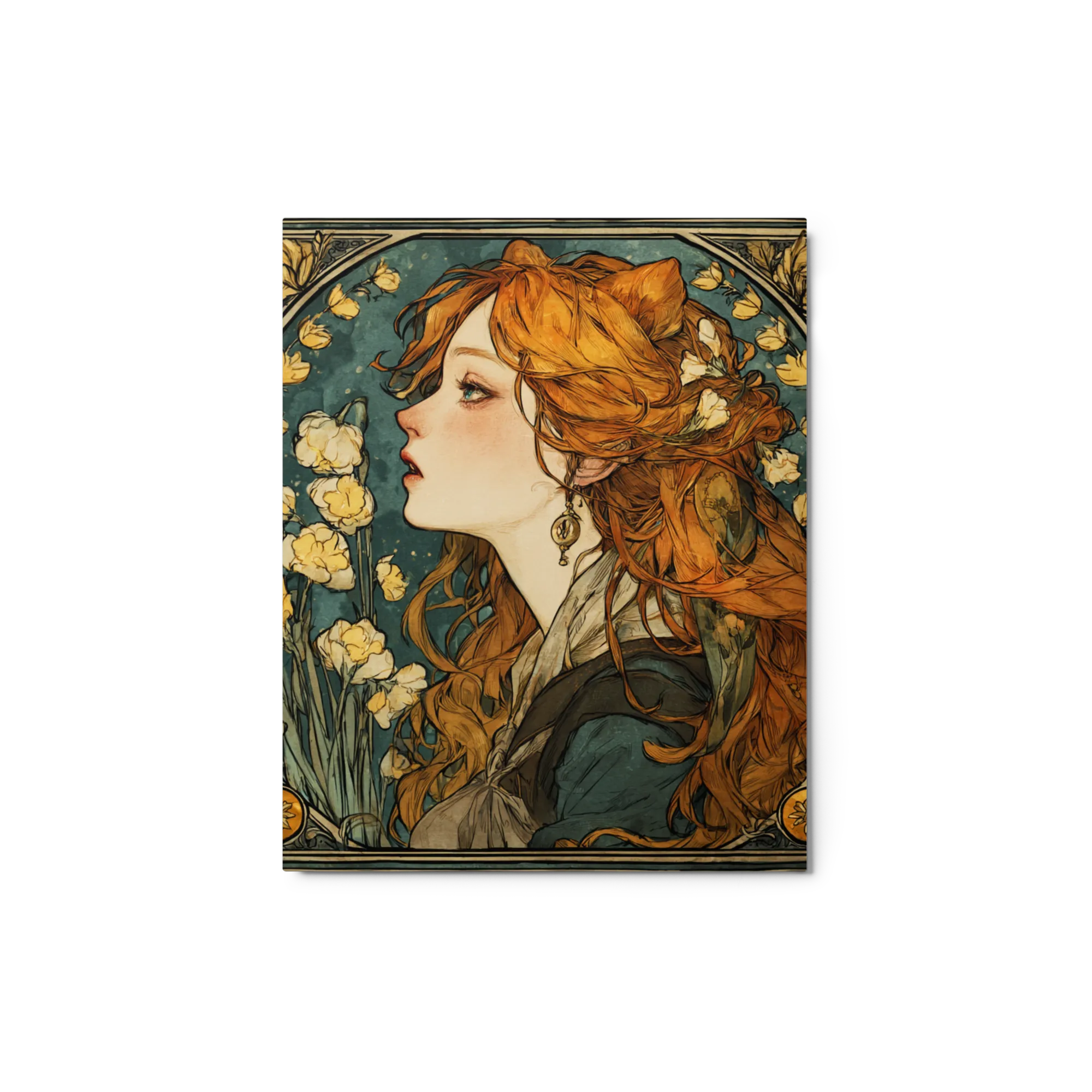 Art Nouveau Floral Portrait