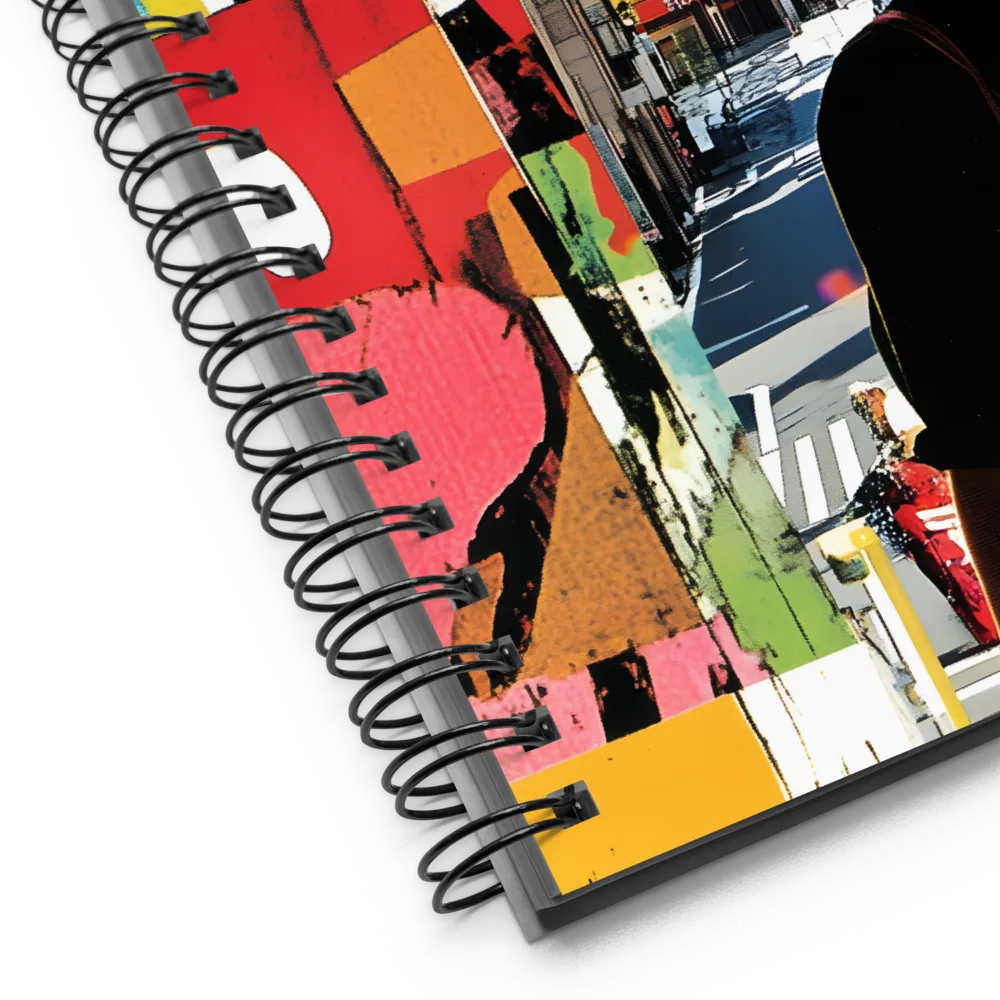 Cityscape Silhouette Collage 
 Spiral Notebook | 140 pages