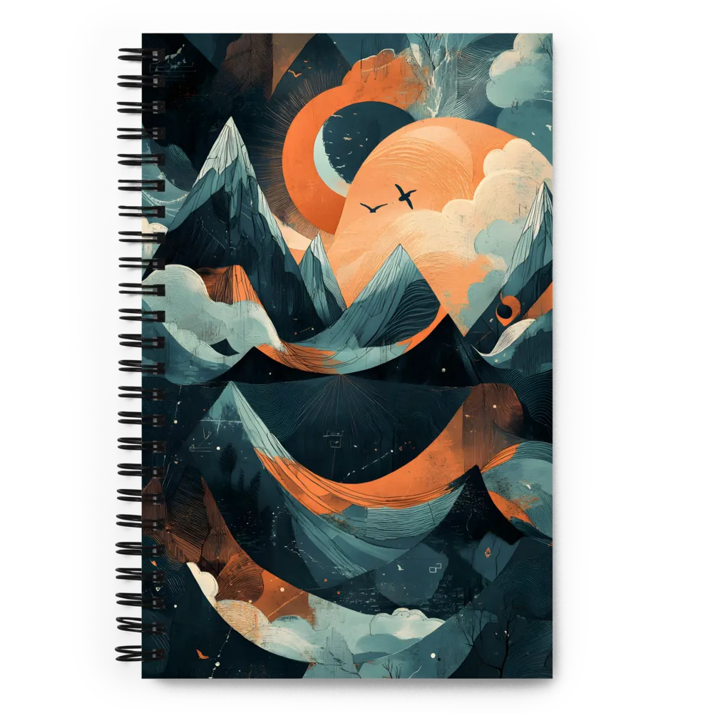 Geometric Mountain Vista 
 Spiral Notebook | 140 pages