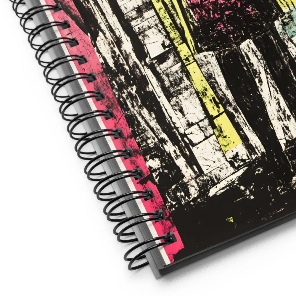 Neon Angel Block Print 
 Spiral Notebook | 140 pages
